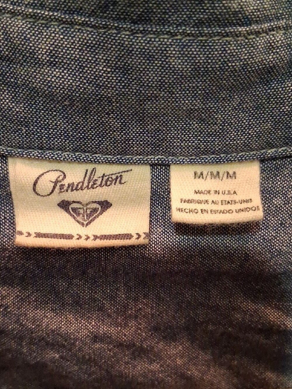 Pendleton / Roxy Wool And Chambray Buttom Up - Picture 2 of 8